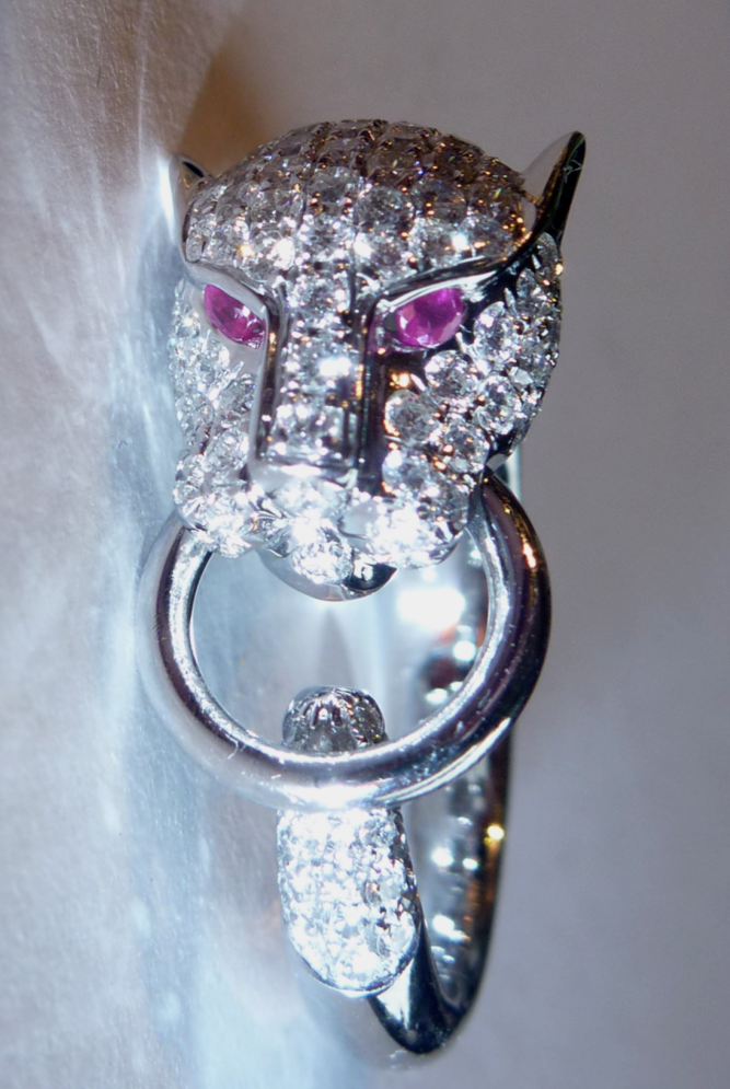 кольцо  cartier пантера с бриллиантами